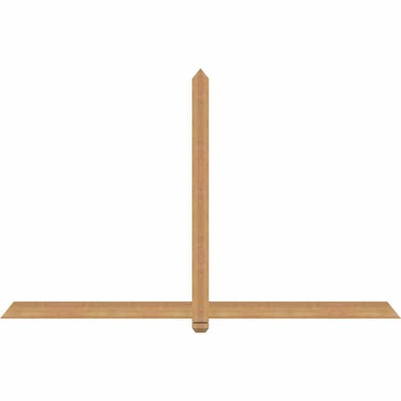 Ekena Millwork Eugene Smooth Timber Gable Bracket, Western Red Cedar, 84"W x 53"H x 1 1/2"D x 3 1/2"F, 15/12 Pitch GBW084X53X0204EUG00SWR